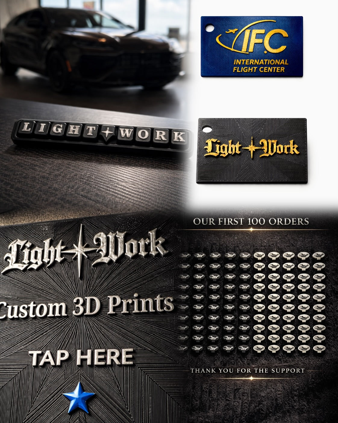 LightWork NFC enabled keychain - Tap to C@nnect